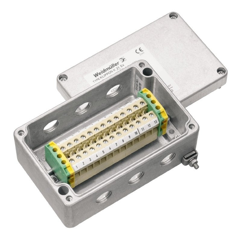 Weidmuller Terminal box atex LL 2GD T85°C ex E LL T6 klippon K21 ex KL set 13a Weidmuller Terminal box atex LL 2GD T85°C ex E LL T6 klippon K21 ex KL set 13a