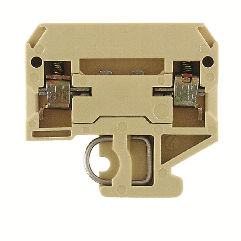 Weidmuller SAK Series Test-Disconnect terminal, screw connection, beige / yellow, 4 MM², 10