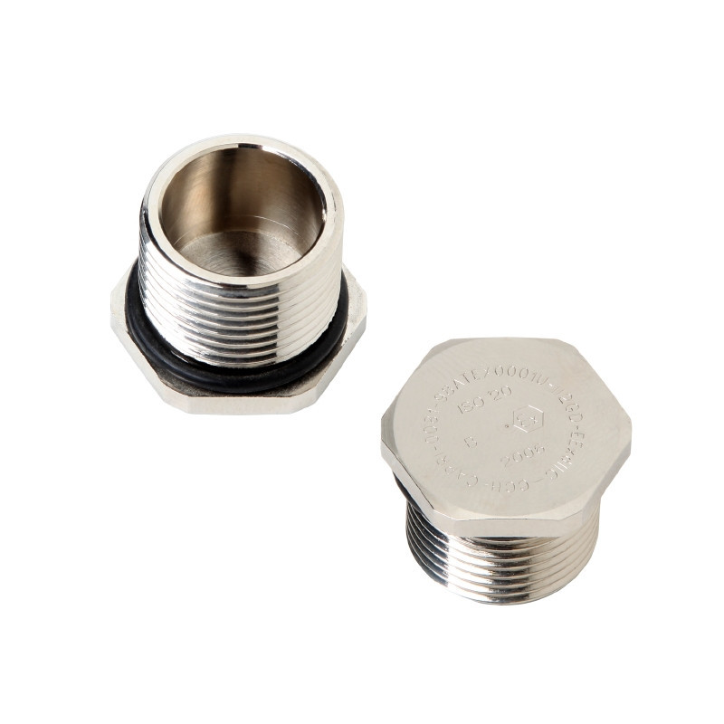Weidmuller VPMS Ex (ex blanking plug, brass) Ex Sealing plugs (metal), M 20, 12 MM, brass, nickel-plated