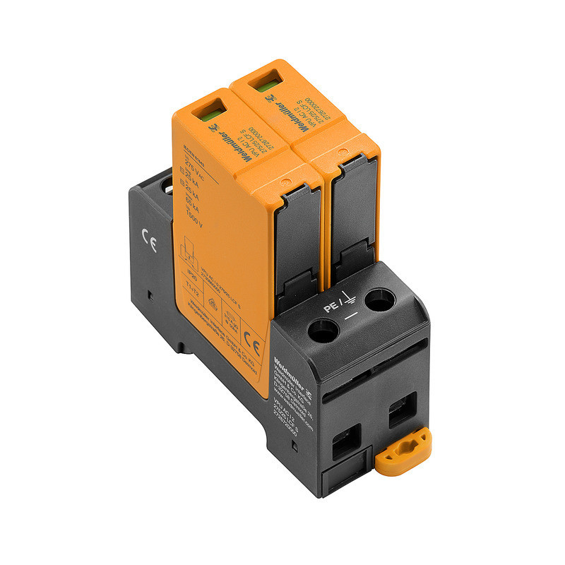 Weidmuller VPU series Combined Surge arrester ac (type 1+2), mains voltage: 230 V / 400 V, L