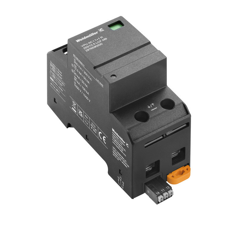Weidmuller VPU series Combined Surge arrester ac (type 1+2), mains voltage: , low voltage ne