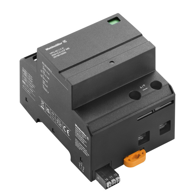 Weidmuller VPU series Combined Surge arrester ac (type 1+2), mains voltage: , low voltage ne
