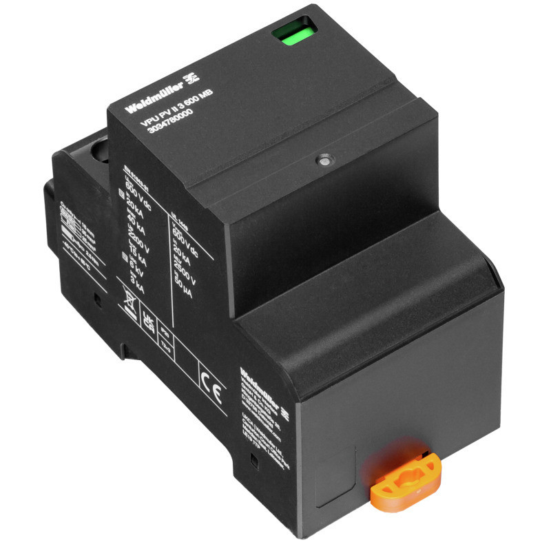 Weidmuller VPU series Surge Arrester PV (type 2), DC, rated voltage (DC): , number of poles: