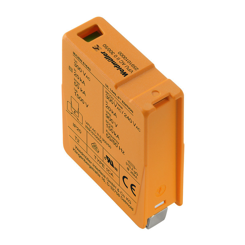 Weidmuller VPU series Surge Arrester ac (type 2), mains voltage: , low voltage network: , nu