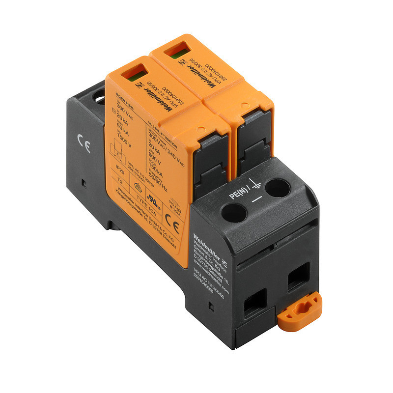 Weidmuller VPU series Surge Arrester ac (type 2), mains voltage: 230 V / 400 V, low voltage