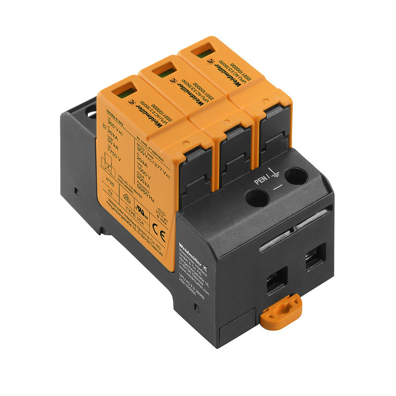Weidmuller VPU series Surge Arrester ac (type 2), mains voltage: , low voltage network: TN-C