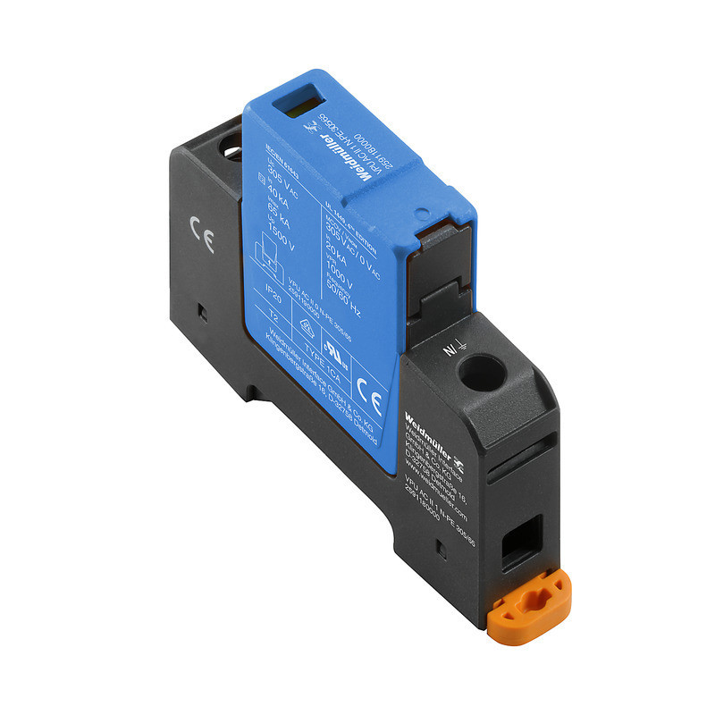 Weidmuller VPU series Surge Arrester ac (type 2), mains voltage: 230 V / 400 V, low voltage