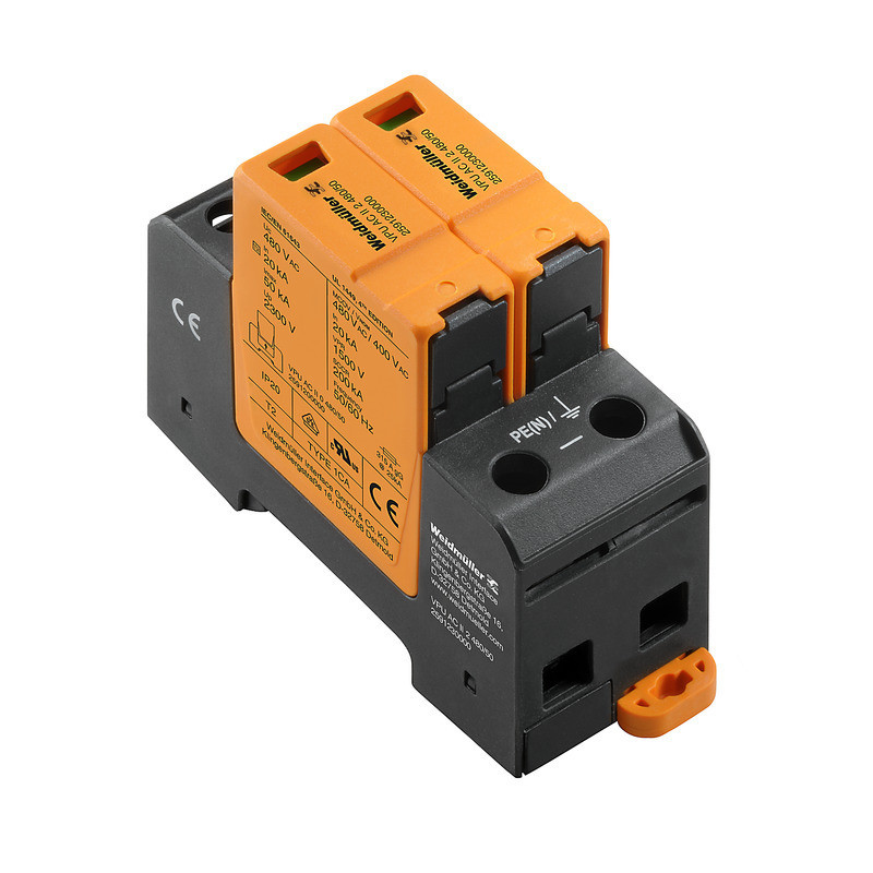 Weidmuller VPU series Surge Arrester ac (type 2), mains voltage: 400 V / 690 V, low voltage