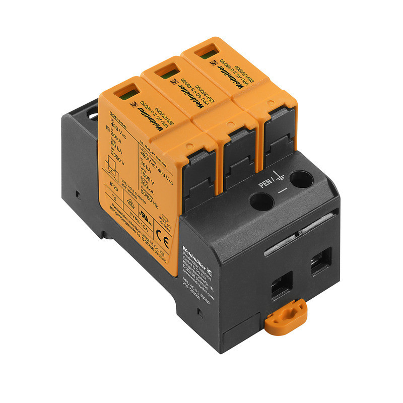 Weidmuller VPU series Surge Arrester ac (type 2), mains voltage: 400 V / 690 V, low voltage
