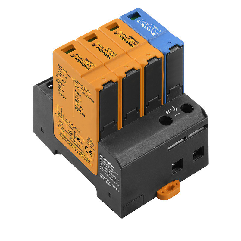 Weidmuller VPU series Combined Surge arrester ac (type 1+2), mains voltage: 230 V / 400 V, L