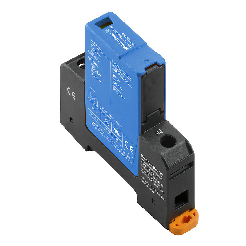 Weidmuller VPU series Combined Surge arrester ac (type 1+2), mains voltage: 230 V / 400 V, L