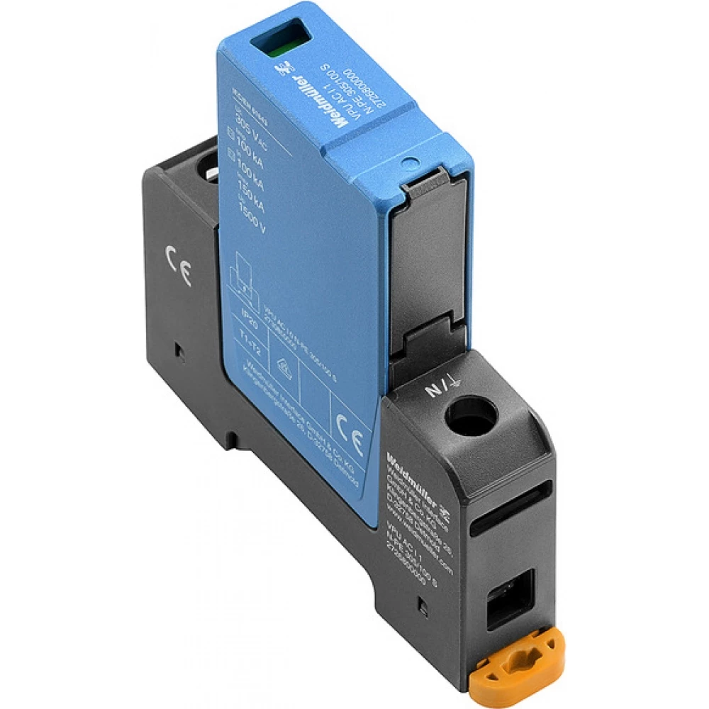 Weidmuller VPU series Combined Surge arrester ac (type 1+2), mains voltage: 230 V / 400 V, L