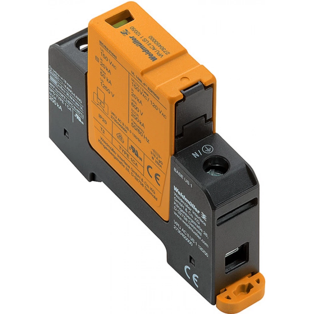 Weidmuller VPU series Surge Arrester ac (type 2), mains voltage: , low voltage network: sing