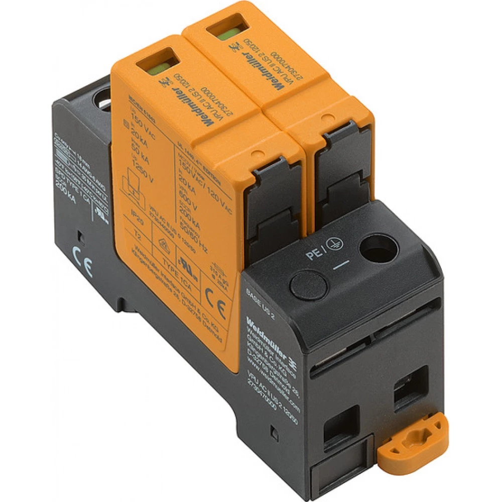 Weidmuller VPU series Surge Arrester ac (type 2), mains voltage: , low voltage network: sing