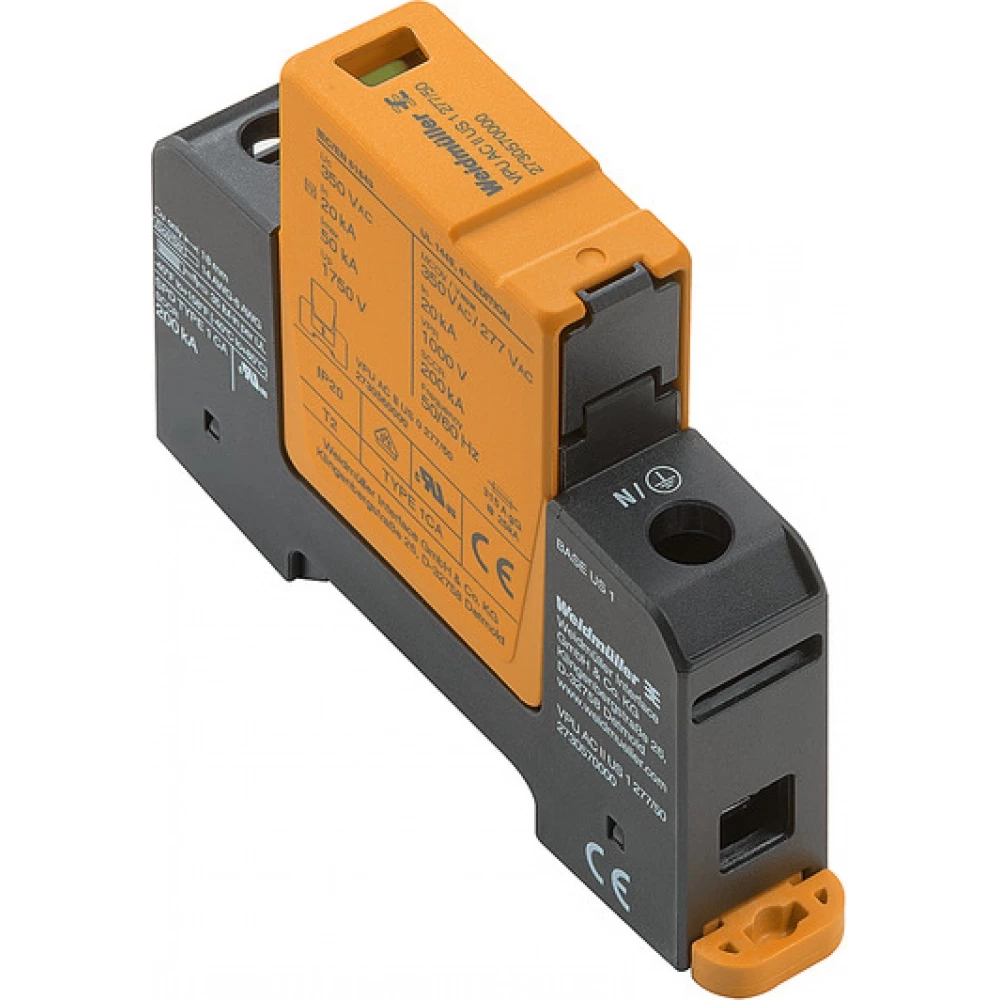 Weidmuller VPU series Surge Arrester ac (type 2), mains voltage: , low voltage network: sing
