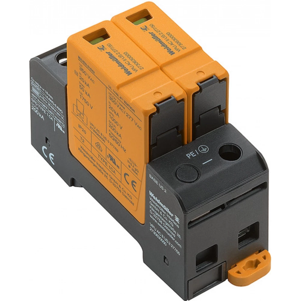 Weidmuller VPU series Surge Arrester ac (type 2), mains voltage: , low voltage network: sing