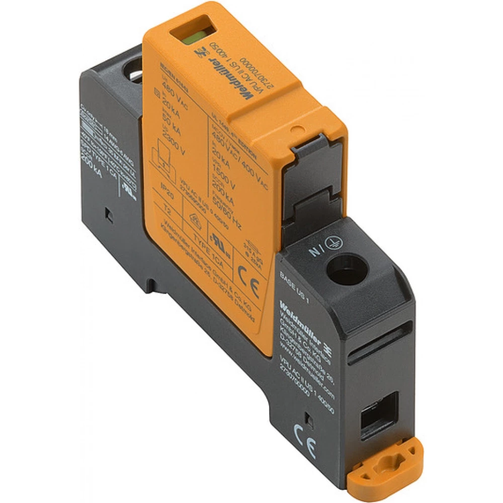Weidmuller VPU series Surge Arrester ac (type 2), mains voltage: , low voltage network: sing
