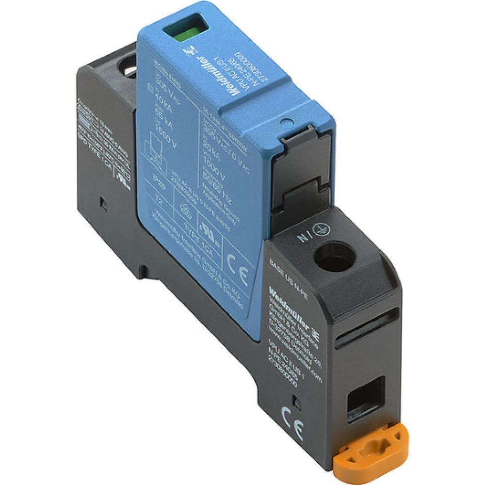 Weidmuller VPU series Surge Arrester ac (type 2), mains voltage: , low voltage network: sing