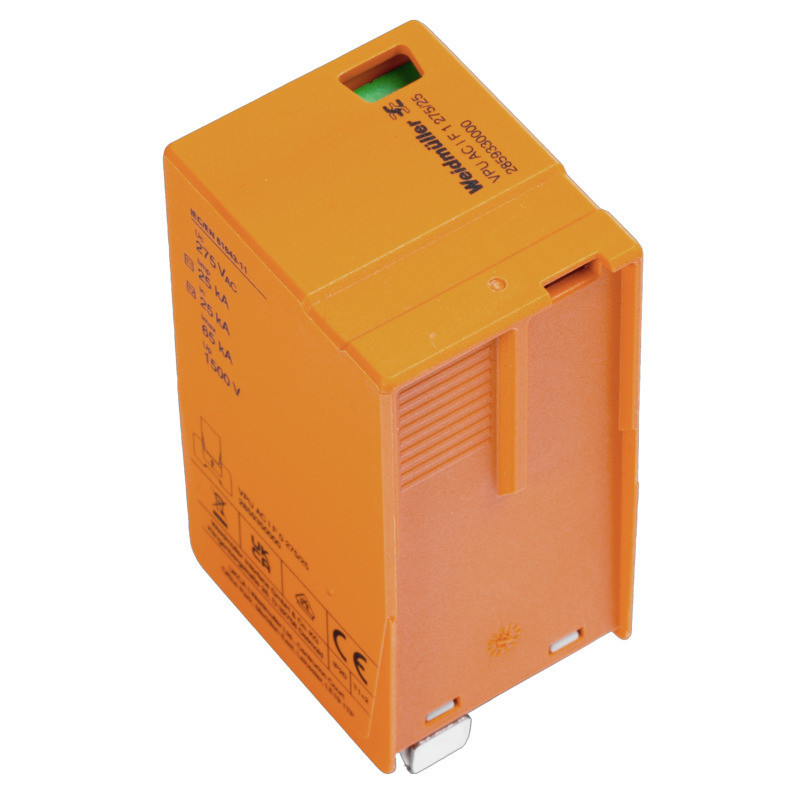 Weidmuller VPU series Combined Surge arrester ac (type 1+2), mains voltage: 230 V / 400 V, L