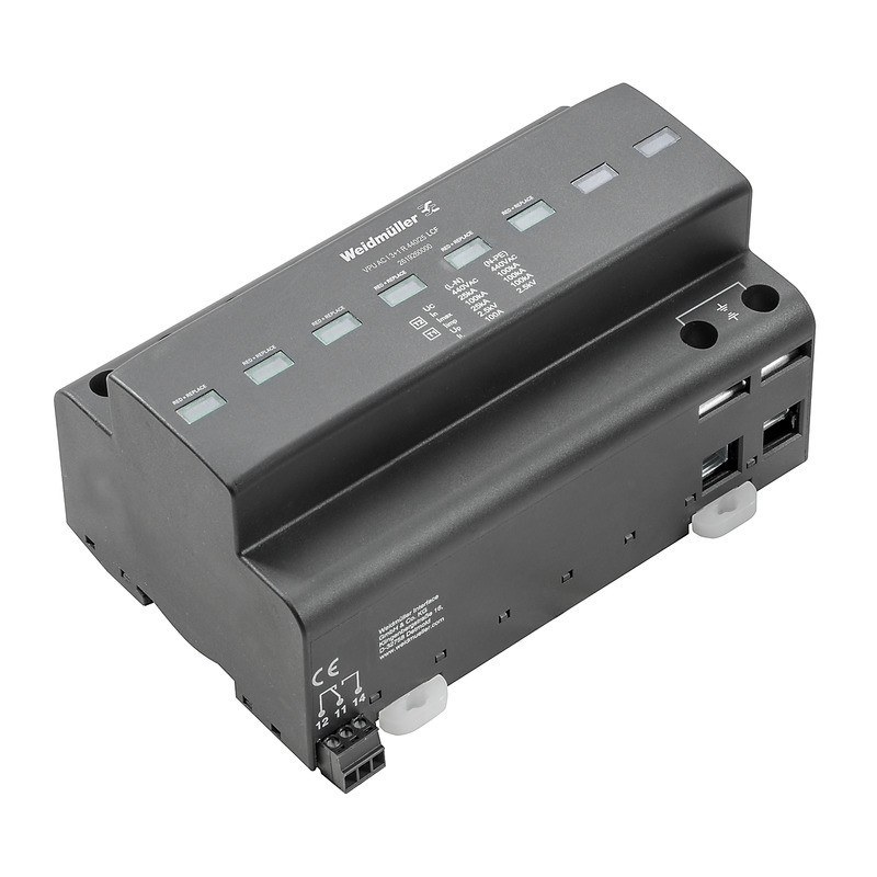 Weidmuller VPU series Combined Surge arrester ac (type 1+2), mains voltage: 400 V / 690 V, L
