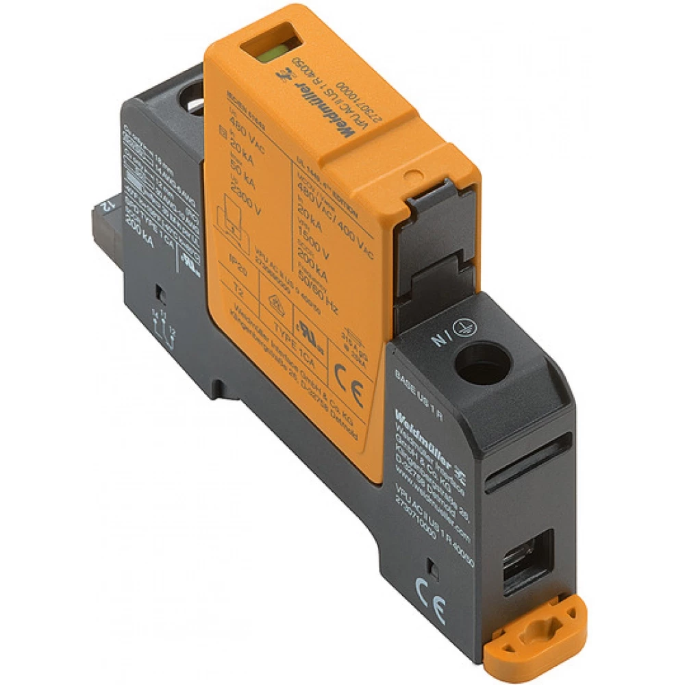 Weidmuller VPU series Surge Arrester ac (type 2), mains voltage: , low voltage network: sing