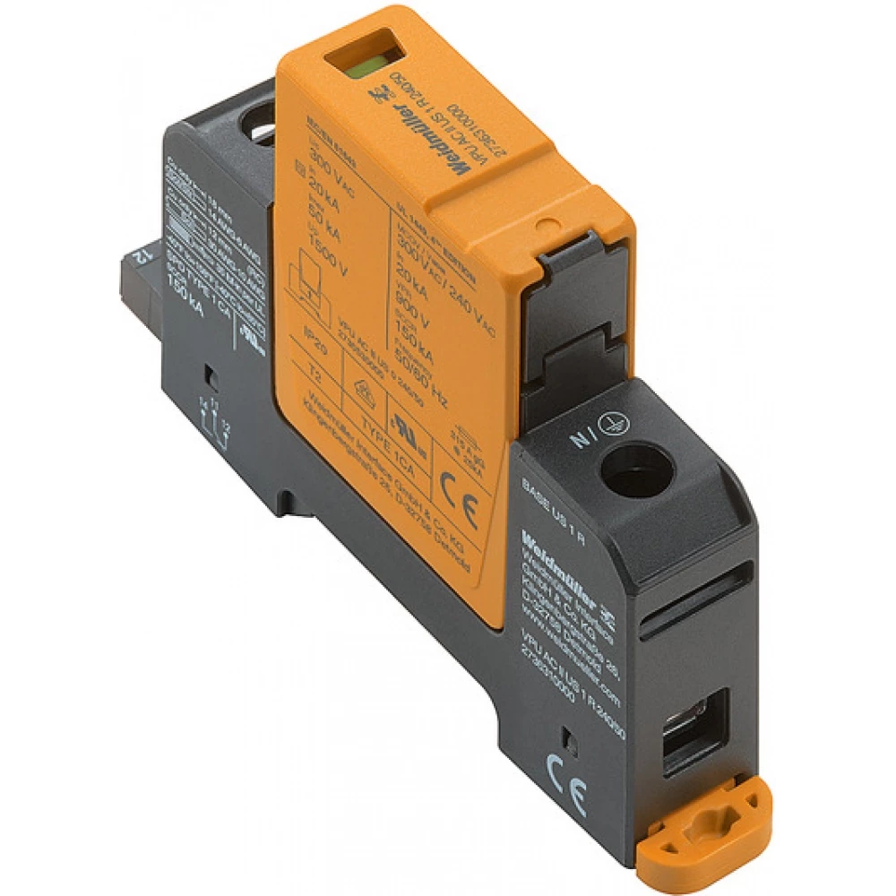 Weidmuller VPU series Surge Arrester ac (type 2), mains voltage: , low voltage network: sing