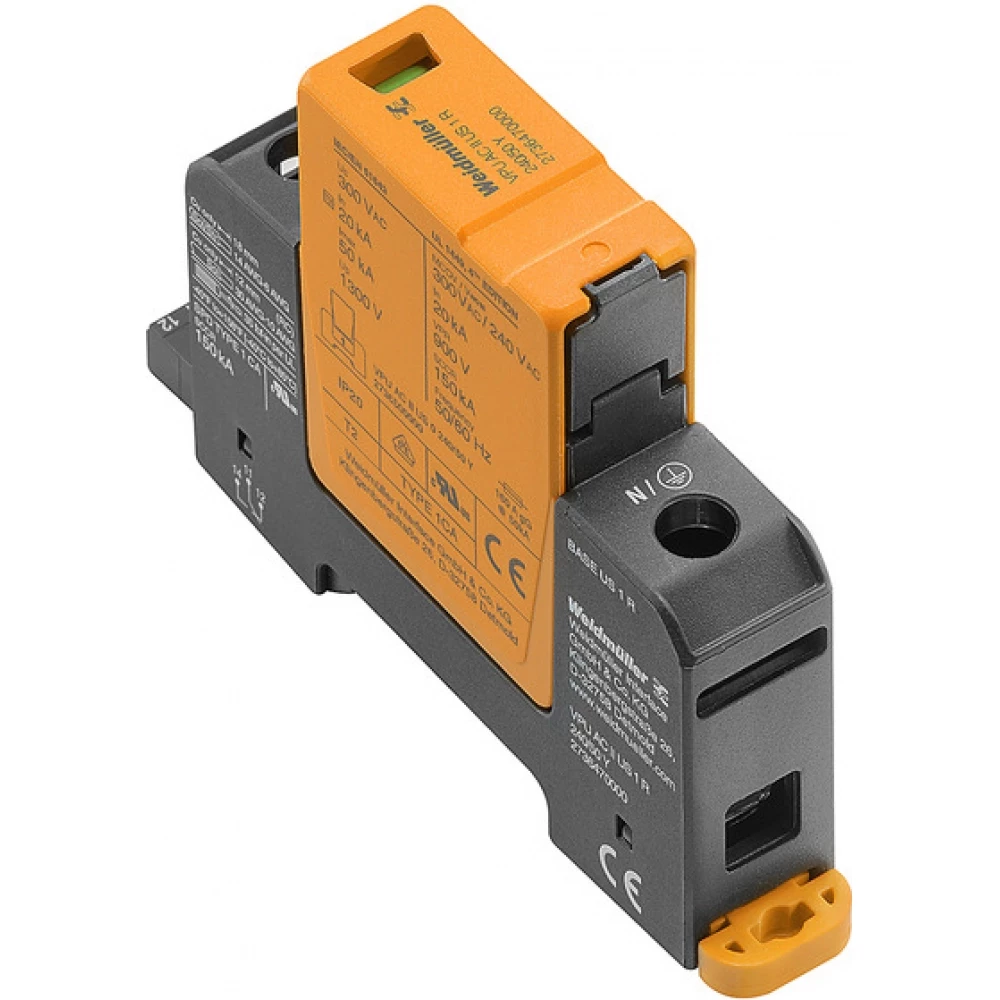 Weidmuller VPU series Surge Arrester ac (type 2), mains voltage: , low voltage network: sing