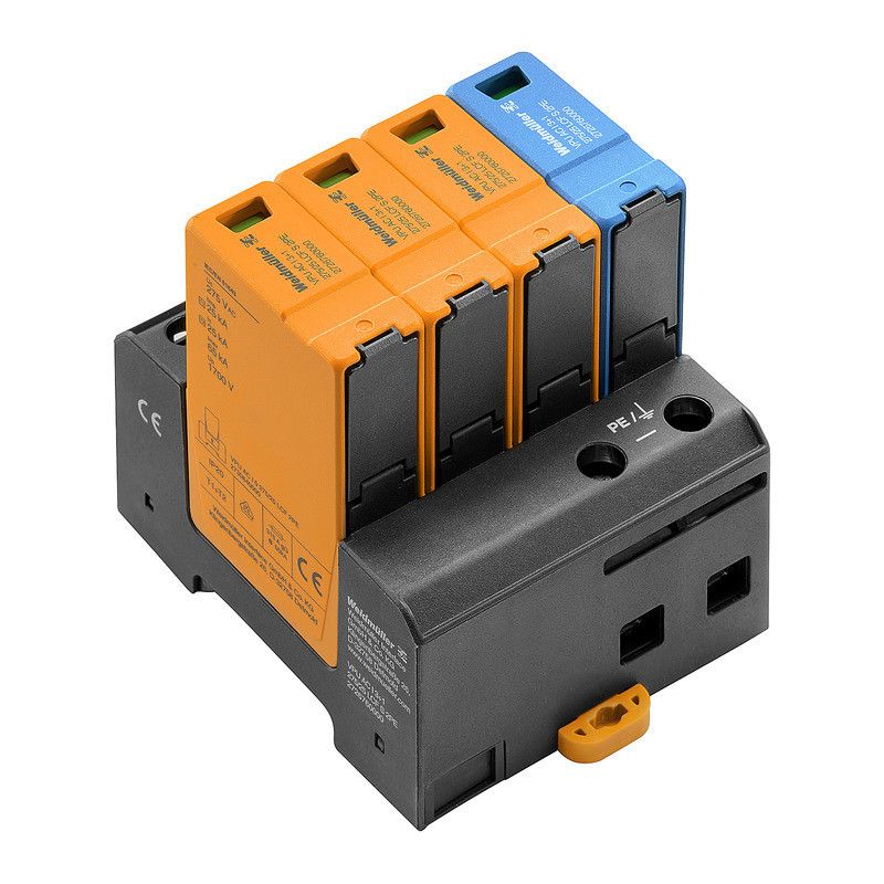 Weidmuller VPU series Combined Surge arrester ac (type 1+2), mains voltage: 230 V / 400 V, L