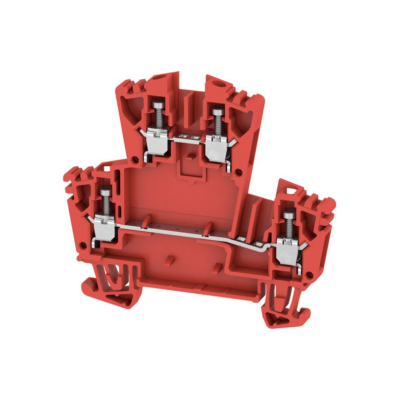 Weidmuller W-serie verbindingsrijgklem 0,5-4MM² eendr. 1,5-4MM² meerdr. rood