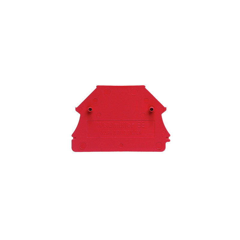 Weidmuller W-Series End Plate for terminals, red, height: 44 MM, width: 1.5 MM, V-0, wemid