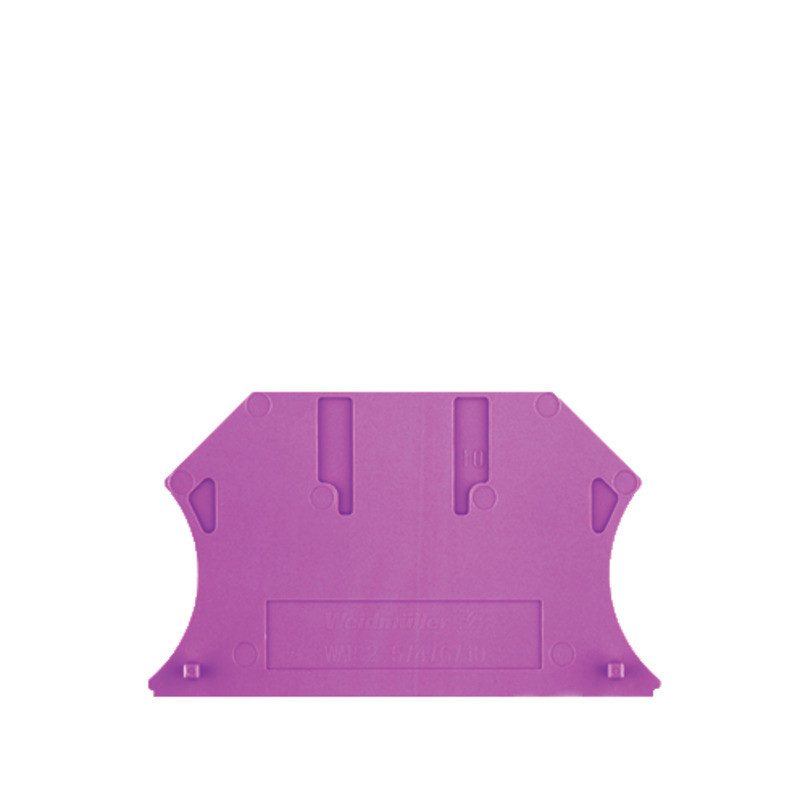 Weidmuller W-Series End Plate for terminals, violet, height: 56 MM, width: 1.5 MM, V-0, we