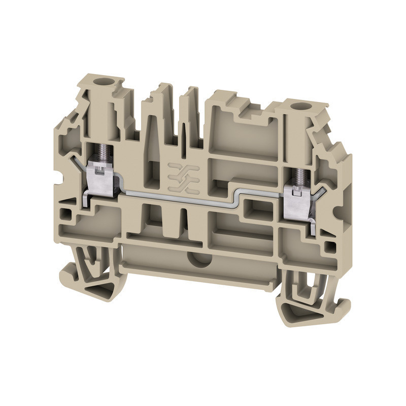 Weidmuller W-Series Feed-Through terminal block, screw connection, dark beige, 4 MM², 32 A