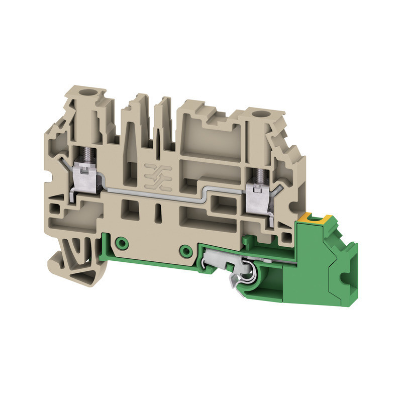 Weidmuller W-Series Feed-Through terminal block, screw connection, dark beige, 4 MM², 32 A