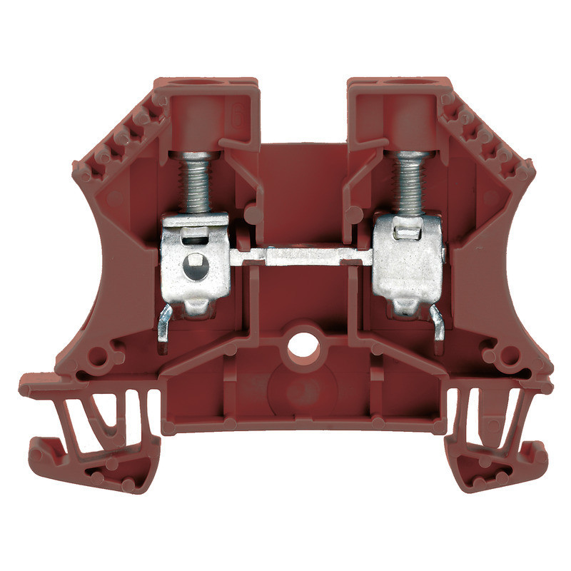 Weidmuller W-Series Feed-Through terminal block, screw / solder connection, brown, 10 MM²,