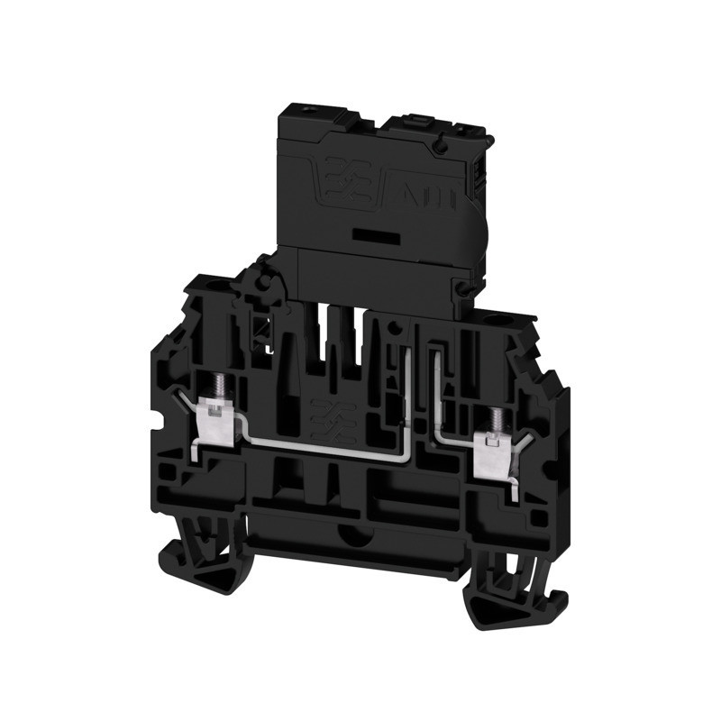Weidmuller W-Series Fuse Terminal, screw connection, black, 4 MM², 6.3 A, 150 V, number of