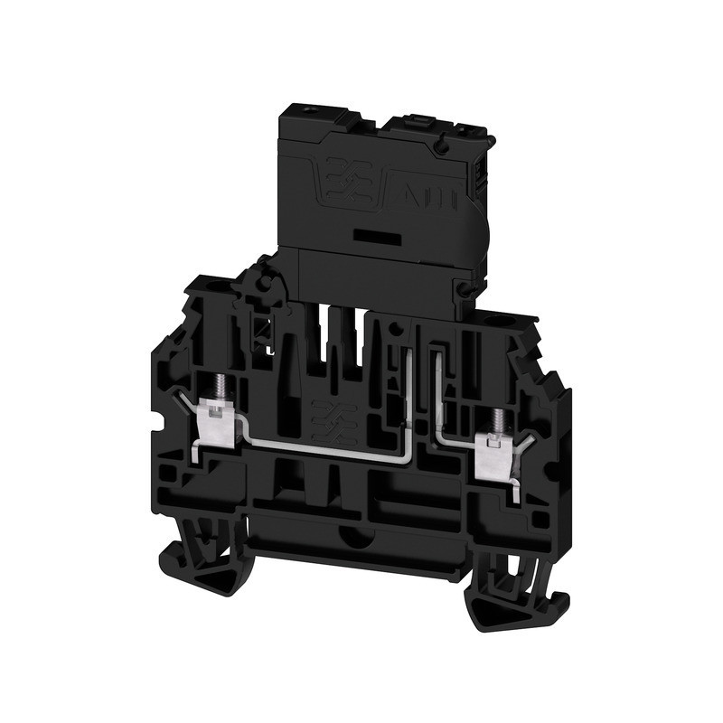 Weidmuller W-Series Fuse Terminal, screw connection, black, 4 MM², 6.3 A, 500 V, number of