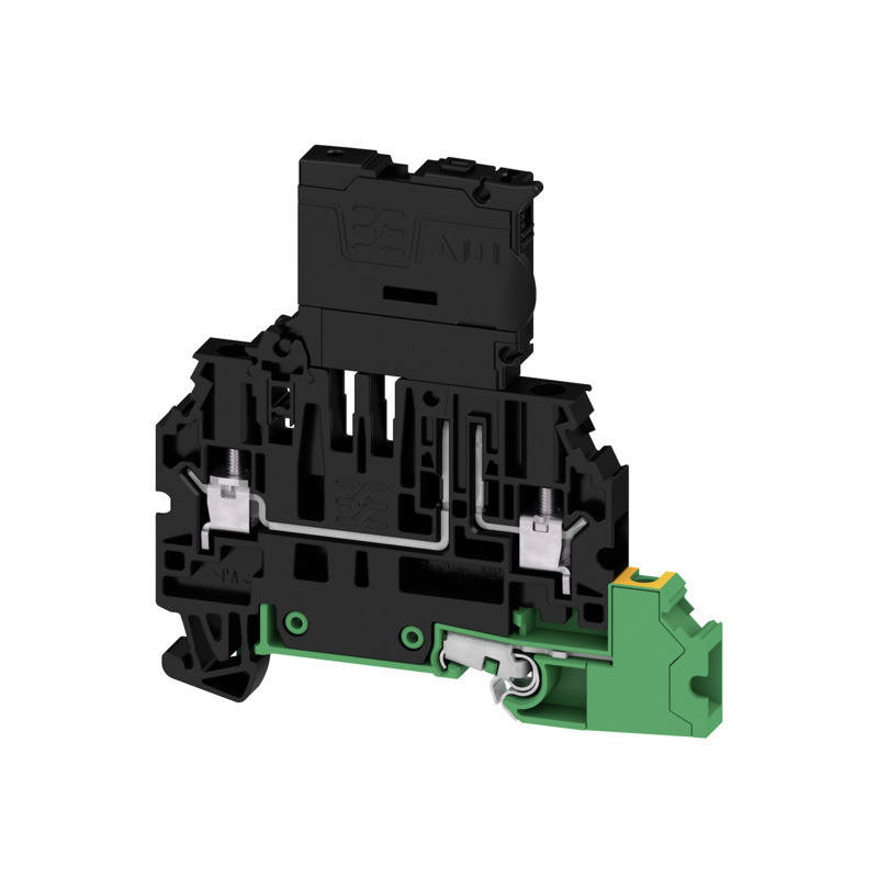 Weidmuller W-Series Fuse Terminal, screw connection, black, 4 MM², 6.3 A, 70 V, number of