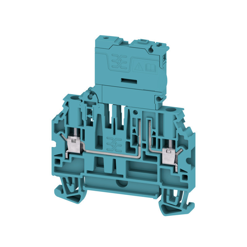 Weidmuller W-Series Fuse Terminal, screw connection, blue, 4 MM², 6.3 A, 250 V, number of