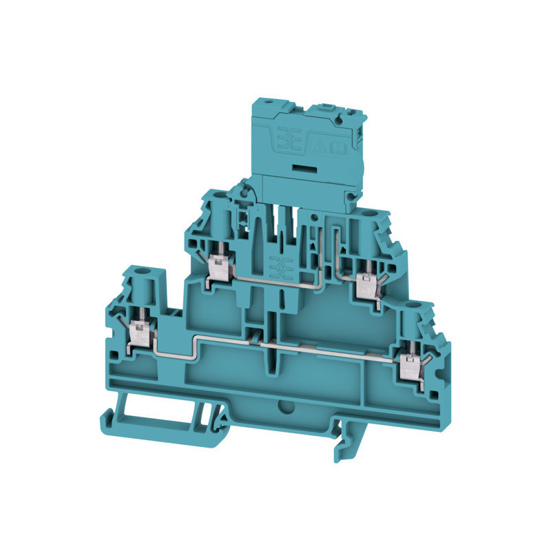 Weidmuller W-Series Fuse Terminal, screw connection, blue, 4 MM², 6.3 A, 36 V, number of C