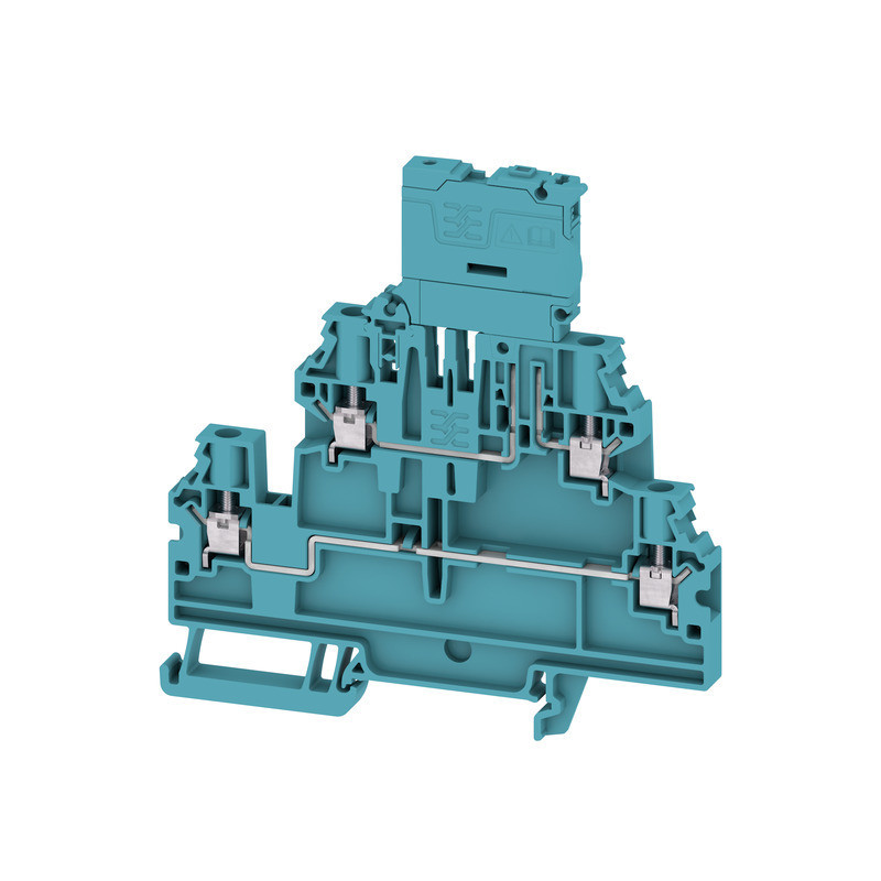 Weidmuller W-Series Fuse Terminal, screw connection, blue, 4 MM², 6.3 A, 500 V, number of