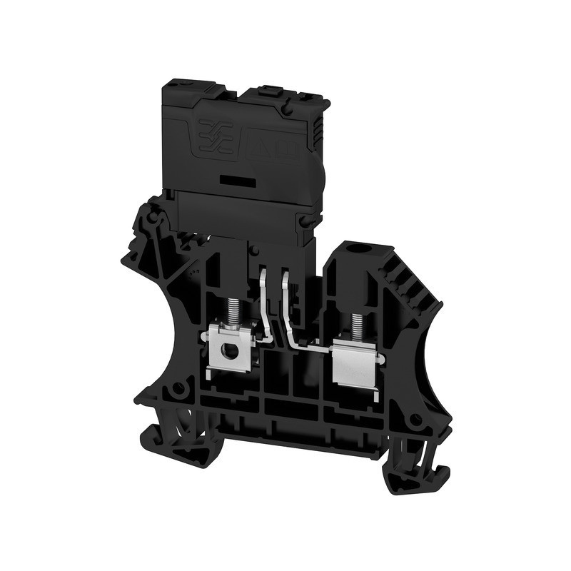 Weidmuller W-Series Fuse Terminal, screw connection, black, 4 MM², 6.3 A, 36 V, number of