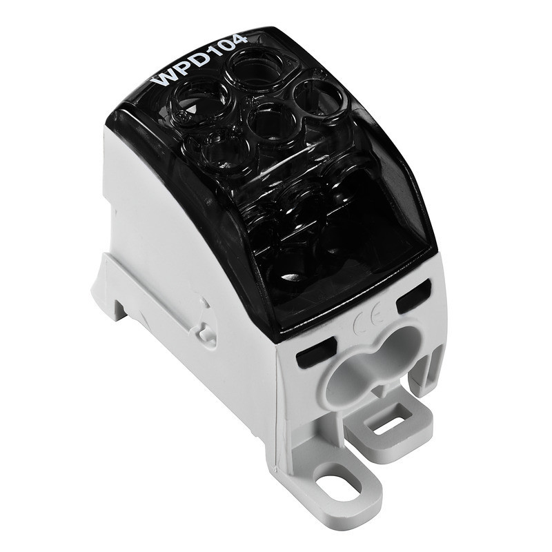 Weidmuller W-Series Potential Distributor terminal, screw connection, black, 25 MM², 164 A