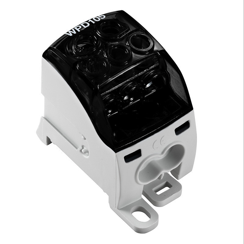 Weidmuller W-Series Potential Distributor terminal, screw connection, black, 35 MM², 214 A