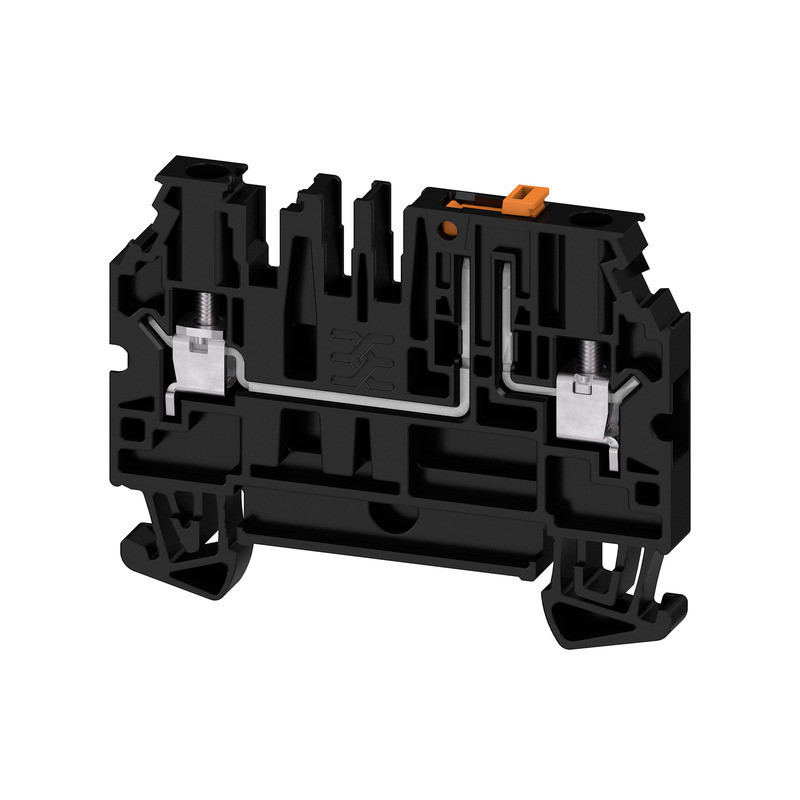 Weidmuller W-Series Test-Disconnect terminal, screw connection, black, 4 MM², 28 A, 500 V,