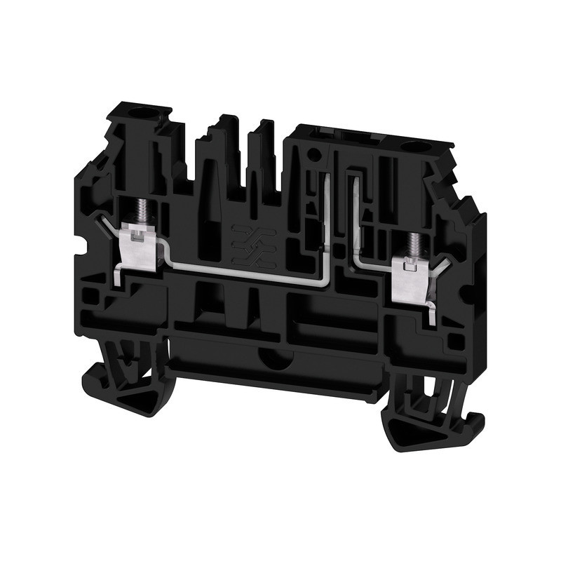 Weidmuller W-Series Test-Disconnect terminal, screw connection, black, 4 MM², 28 A, 500 V,