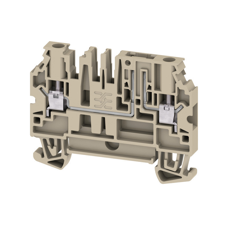 Weidmuller W-Series Test-Disconnect terminal, screw connection, dark beige, 4 MM², 28 A, 5