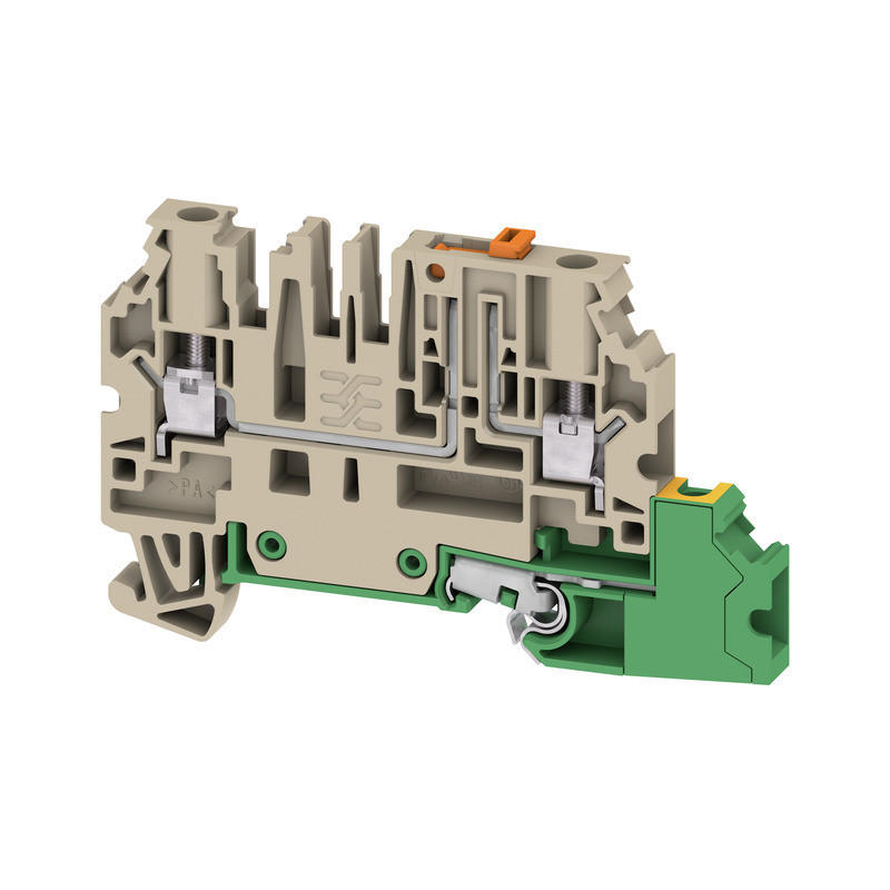 Weidmuller W-Series Test-Disconnect terminal, screw connection, dark beige, 4 MM², 28 A, 5