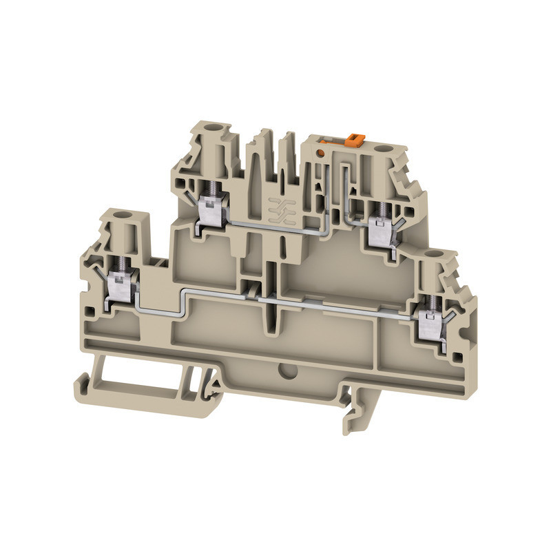 Weidmuller W-Series Test-Disconnect terminal, screw connection, dark beige, 4 MM², 28 A, 5