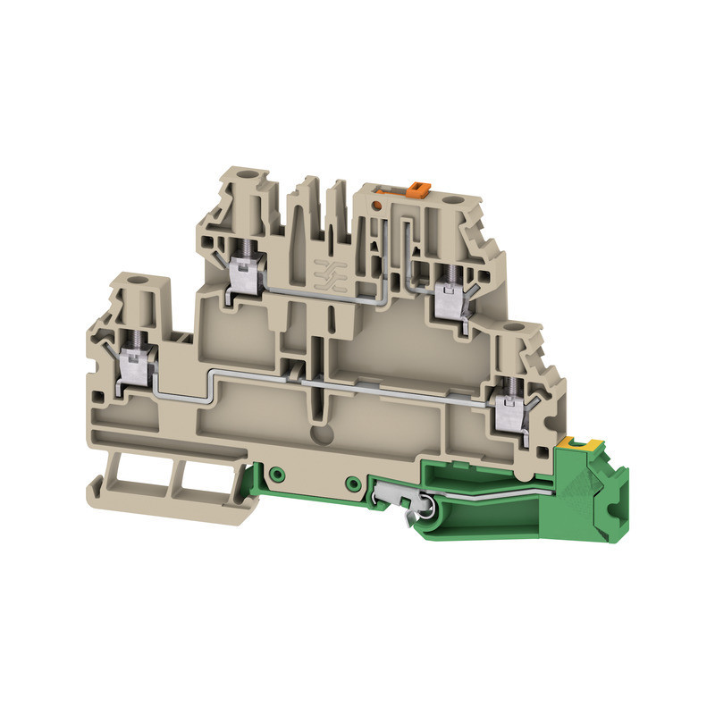 Weidmuller W-Series Test-Disconnect terminal, screw connection, dark beige, 4 MM², 28 A, 5