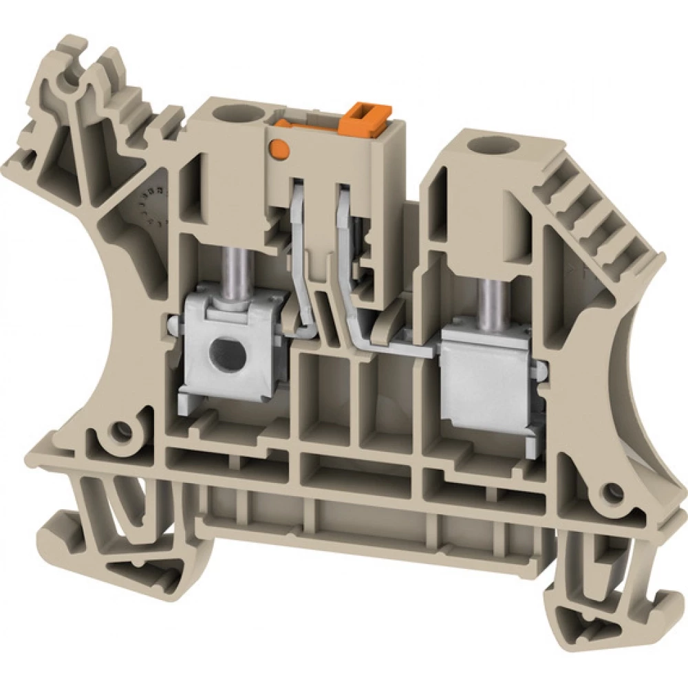 Weidmuller W-Series Test-Disconnect terminal, screw connection, dark beige, 4 MM², 32 A, 4